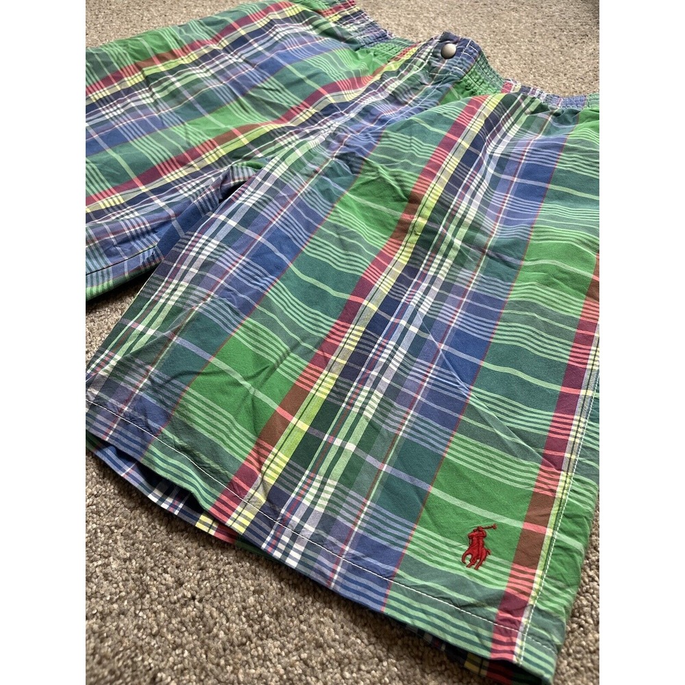 Polo Ralph Lauren Men's Swim Trunks Shorts With Liner Size‎ Extra Large/XL Plaid